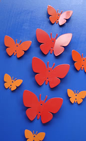 butterflies wall